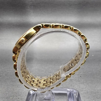 Seiko Watch Women 21mm Gold Dial Gold Tone Round 1F20-0F50 New Battery Vintage6