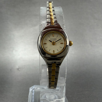 Citizen Watch Women 17mm Cream Dial Two Tone Round 5920-S91531 New Battery ABCD5