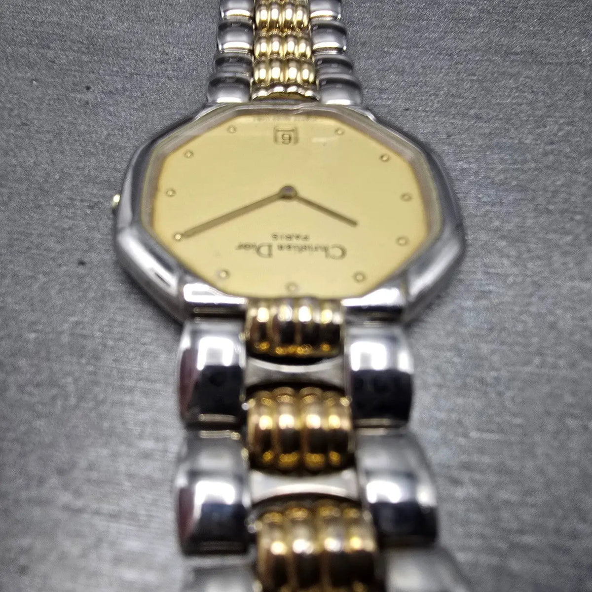 Christian Dior Watch Men 32mm Champagne Dial Two Tone Date 45.204 PARTS6