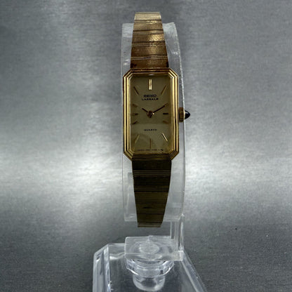 Seiko Lassale Watch Women 13mm Gold Dial Gold Tone Octagon 1320-5609 New Battery5
