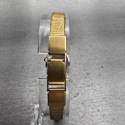 Citizen CQ Watch Women 17mm Black Dial Gold Tone Oval 3220-890779 New Battery7