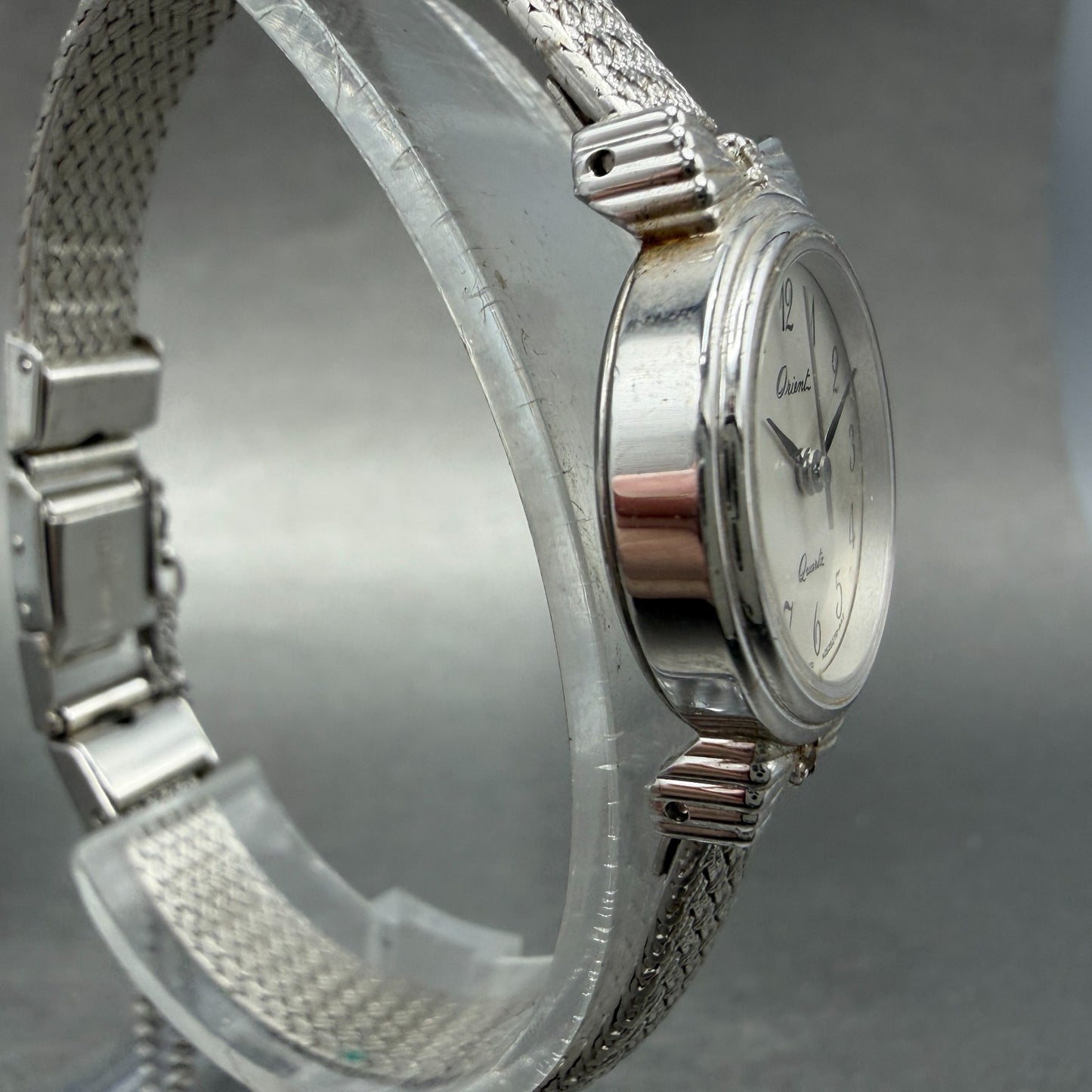Orient Watch Women 20mm Silver Dial Silver Tone Round AD5377-00 New Battery3