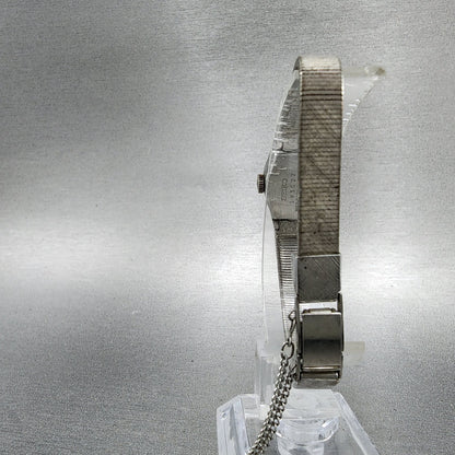Seiko Watch Women 15mm Silver Dial Silver Tone Manual Oval 11207000 Runs7