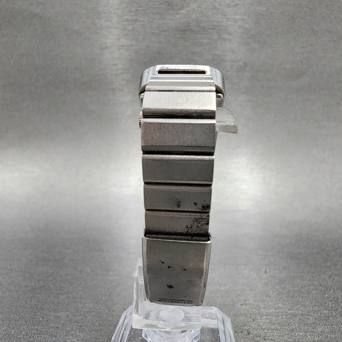 Seiko Tank Watch Women 19mm Black Dial White Gold Plated Manual 114490 PARTS7