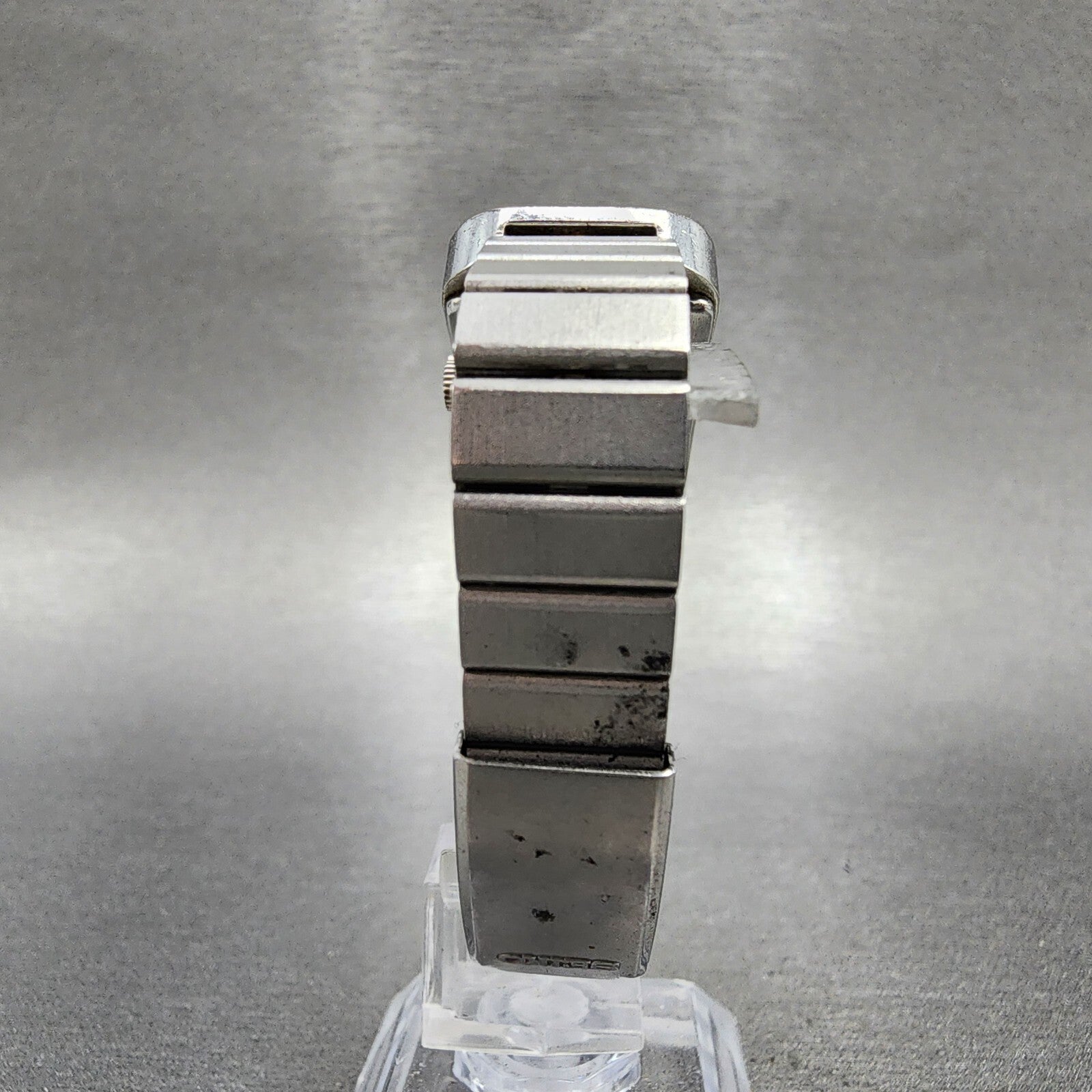 Seiko Tank Watch Women 19mm Black Dial White Gold Plated Manual 114490 PARTS7