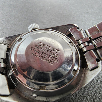 Orient Lausanne Watch Women 25mm Silver Dial Steel Date Round Runs 4133040009