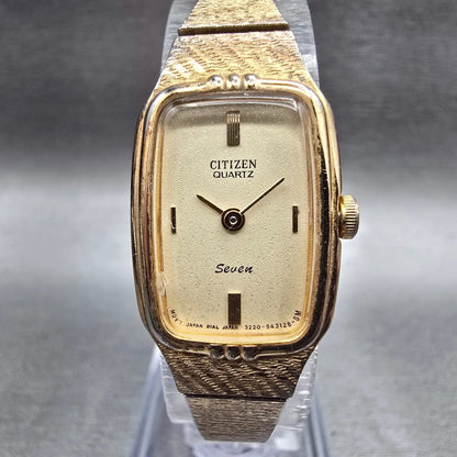 Citizen Watch Women 17mm Champagne Dial Gold Tone Oval 3220-949412 New Battery1