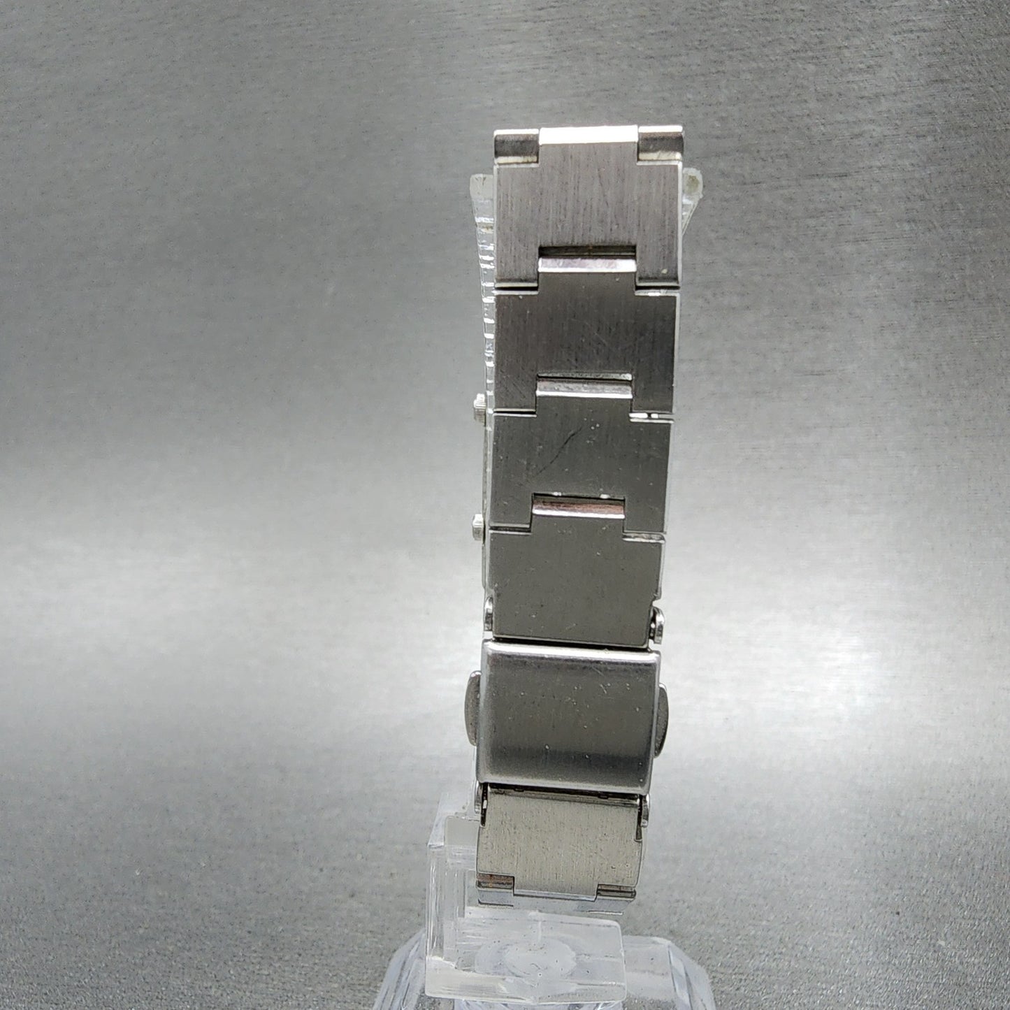 Citizen XC Tank Dual Time Watch Women 18mm Silver Dial Silver Tone New Battery