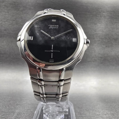 Citizen Elegance Mens Watch 38mm Black Dial Silver Tone Round 1045-S76540 NewBat5