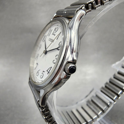 Citizen Watch Women 28mm White Dial Silver Tone Round 5430K006171 New Battery2