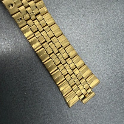 Seiko SQ Bracelet 20mm Stainless Steel Gold Tone Tri Folding Clasp VTG Japan GF37