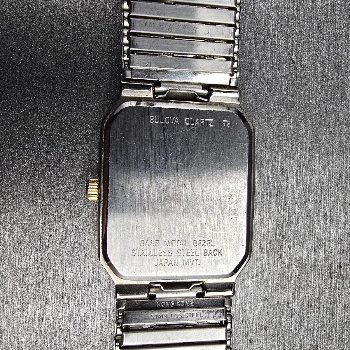 Bulova Caravelle Watch Men 26mm White Dial Two Tone Date Rectangle 40B51 New Bat10