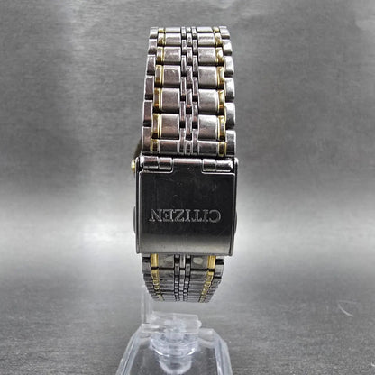Citizen Junction Eco-Drive Watch Men 35mm Champpange Dial Two Tone Round Works7