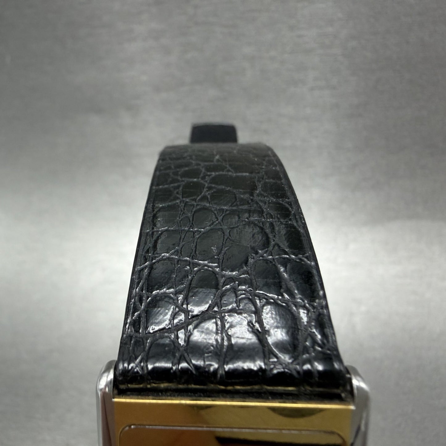 Concord Delirium Tank Watch Men 25mm Gold Dial Steel Rectangle 15-20-617 New Bat4