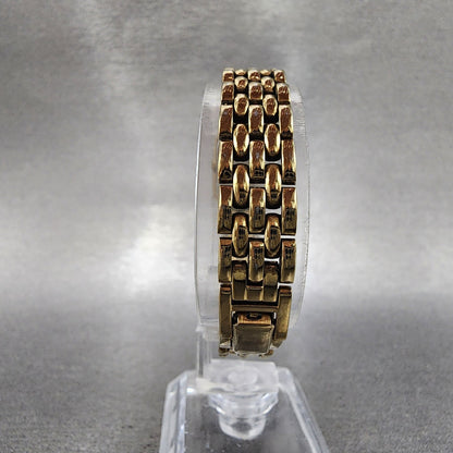 Seiko Tank Watch Women 13mm Silver Tone Gold Tone Rectangle 2e206859 NewBattery7