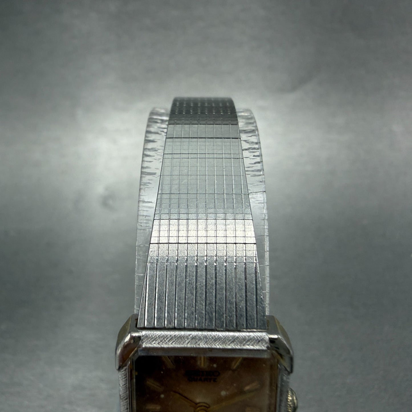 Seiko Tank Watch Women 18mm Silver Dial Silver Tone 7321-5810 New Battery VTG4