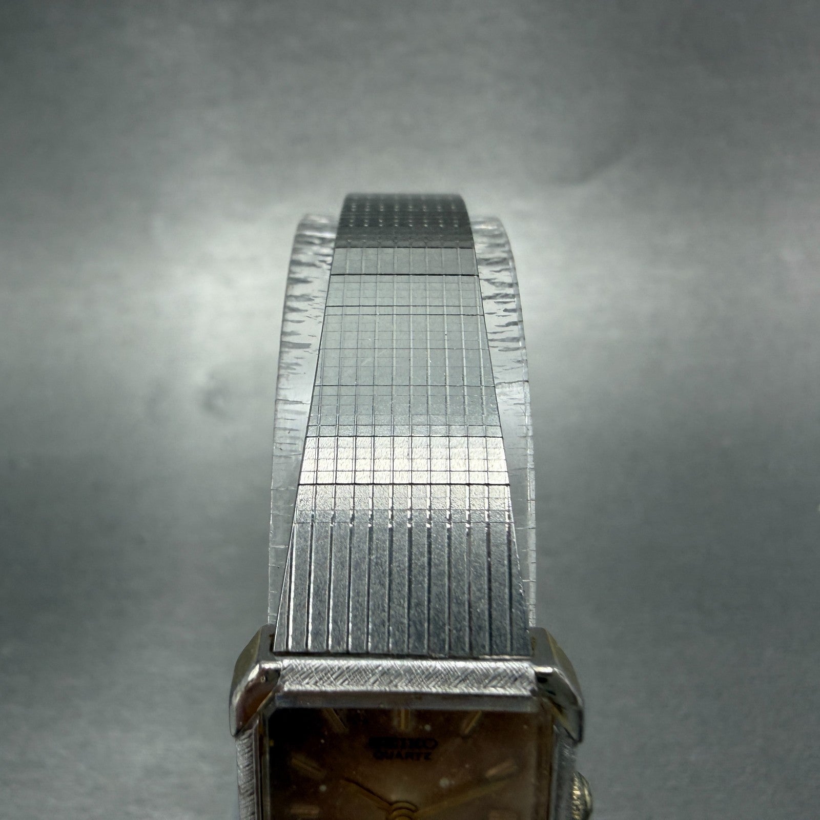 Seiko Tank Watch Women 18mm Silver Dial Silver Tone 7321-5810 New Battery VTG4