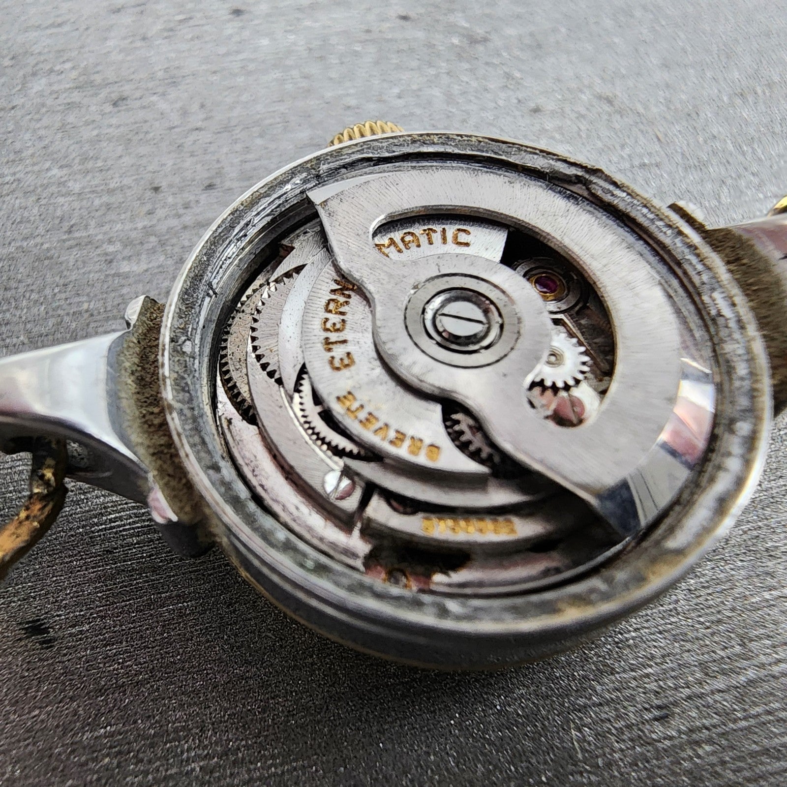 Eterna Matic Watch Women 21mm Cream Dial Gold Tone Automatic PARTS Vintage11