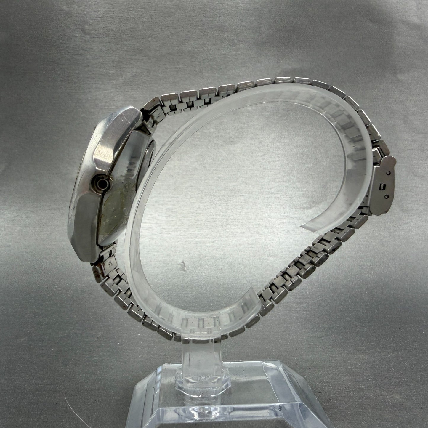 Seiko Digital Watch Men 35mm Silver Tone Chronograph 0634-5000 PARTS Vintage7