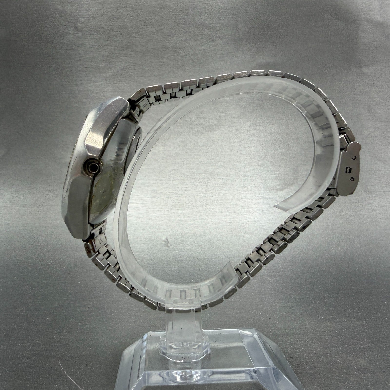 Seiko Digital Watch Men 35mm Silver Tone Chronograph 0634-5000 PARTS Vintage7