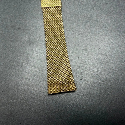 Seiko Tank Watch Men 25mm Black Dial Gold Tone Rectangle READ!! 7430-5499 NewBat10