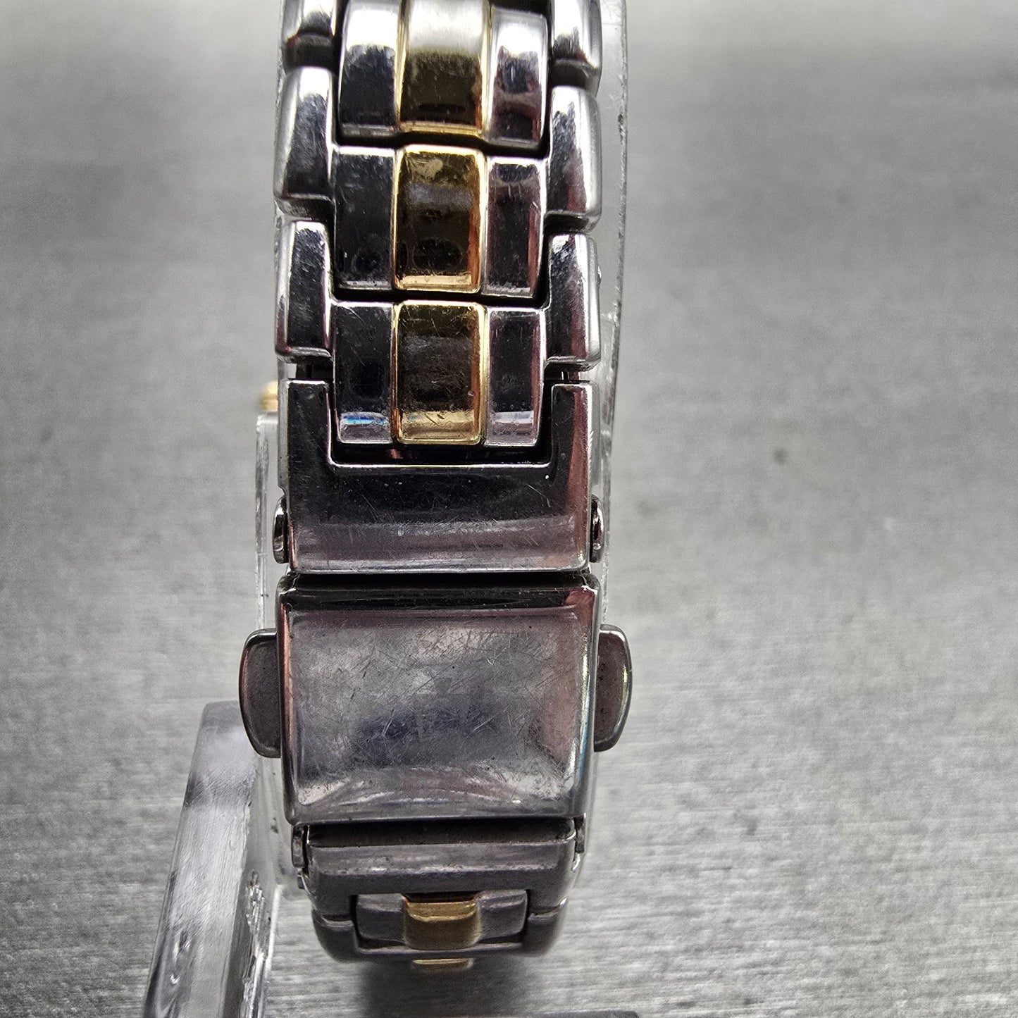 Bulova Watch Women 26mm Silver Dial Two Tone Gemmed Bezel 98R166 New Battery7