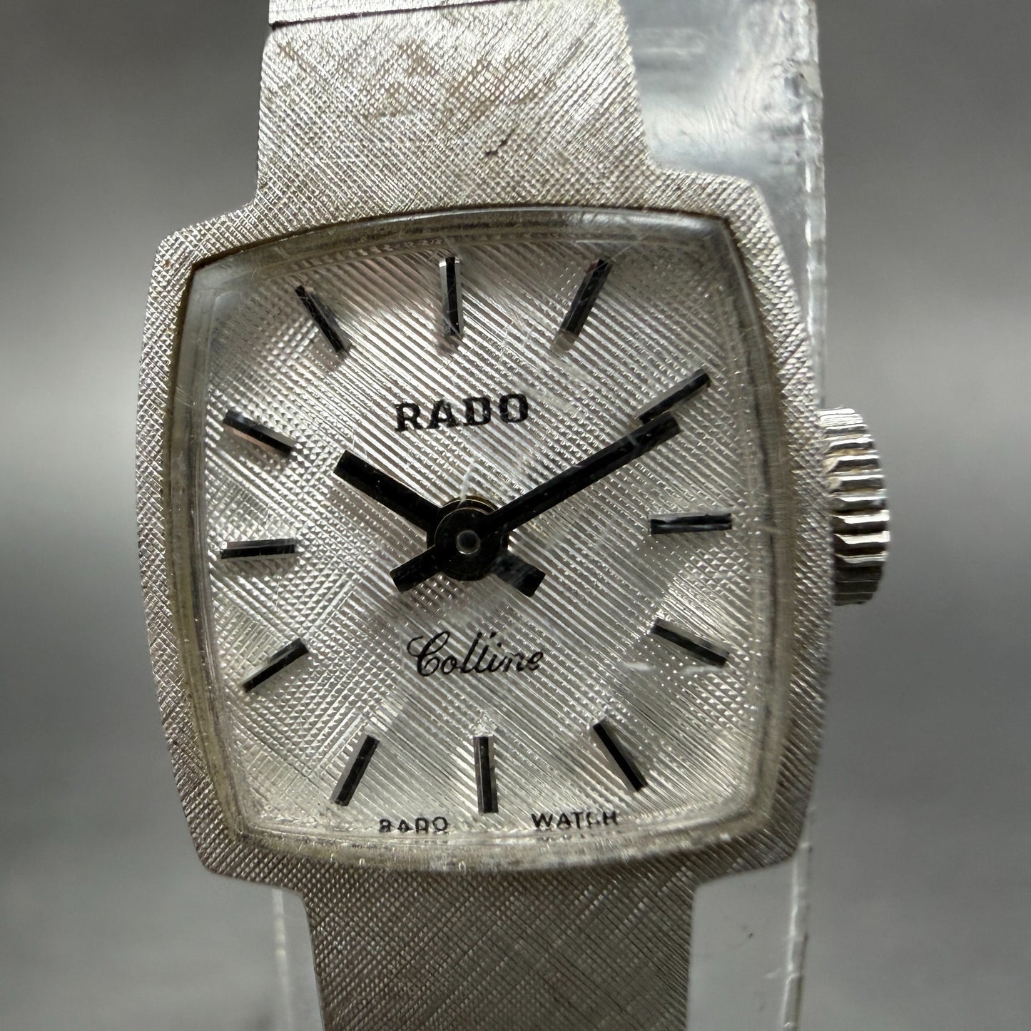 Rado Colline Watch Women 15mm Silver Dial Silver Tone Rectangle Manual Wind PART2