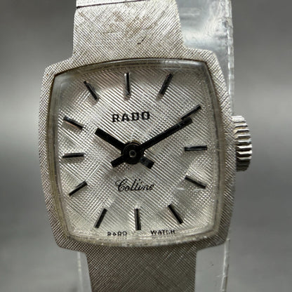 Rado Colline Watch Women 15mm Silver Dial Silver Tone Rectangle Manual Wind PART2