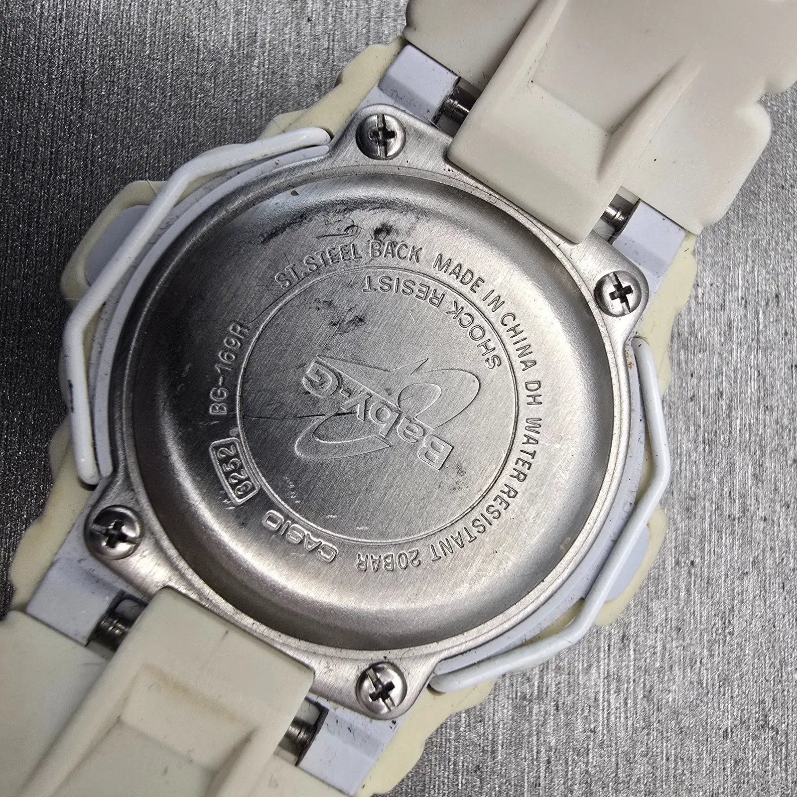 Casio Baby-G BG-169R Watch Women 42mm White Dial White Tone Alarm Chrono New Bat10