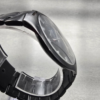 Skagen Watch Men 40mm Black Dial Black Tone Date Titanium Round 801XLTBXB NewBat3
