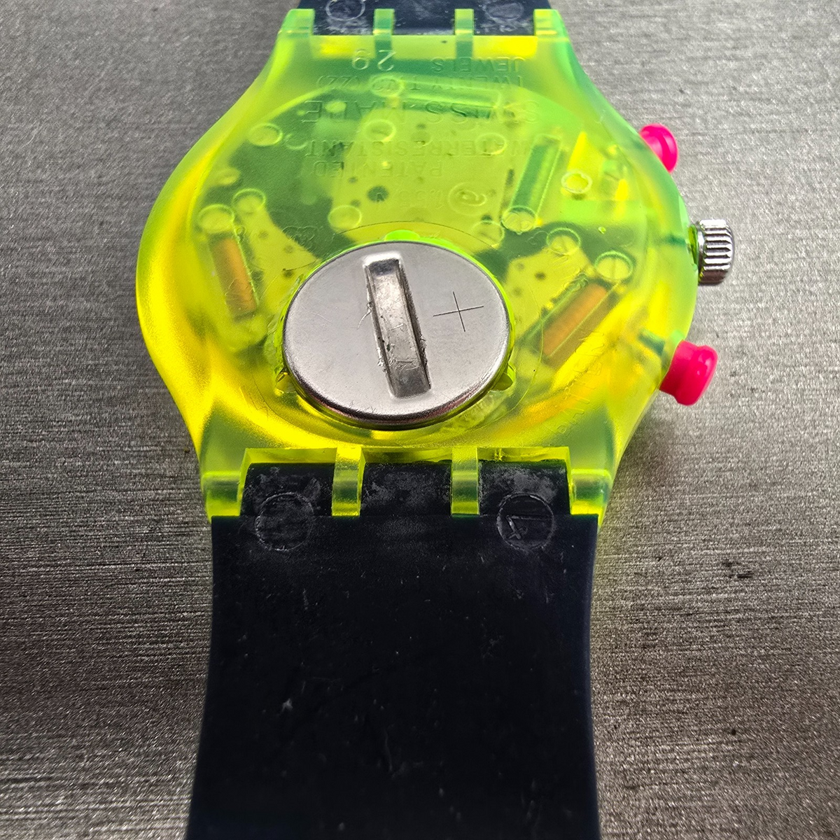 Swatch Chrono Grand Prix Watch Men 37mm Blue Dial Yellow Case SCJ101 New Battery14