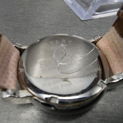 Rotary Rocks Watch Women 35mm MOP Dial Steel Daydate Round Diamond New Battery9