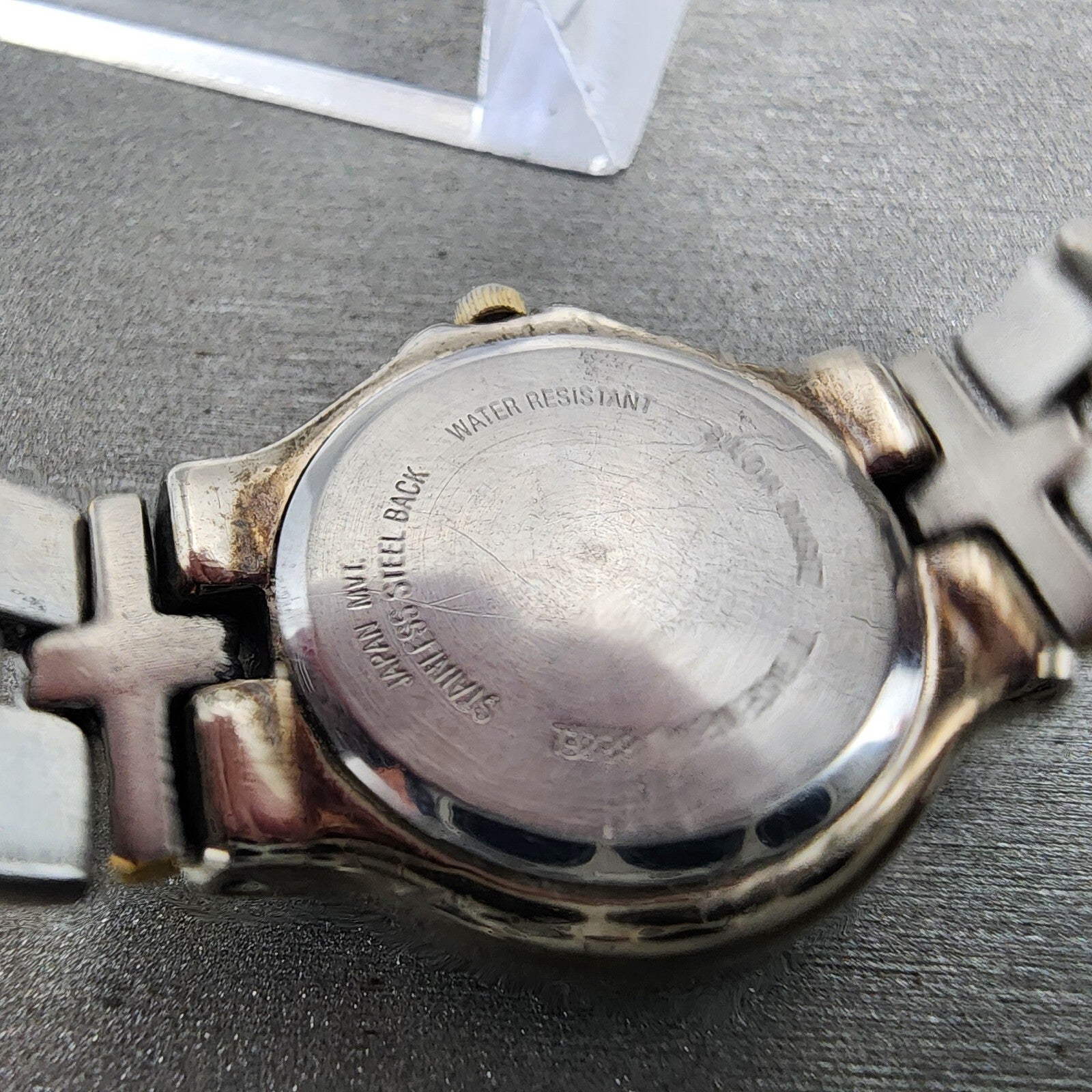 Bulova Watch Women Two Tone White Dial Date 25mm Round 98M36 New Battery A1239