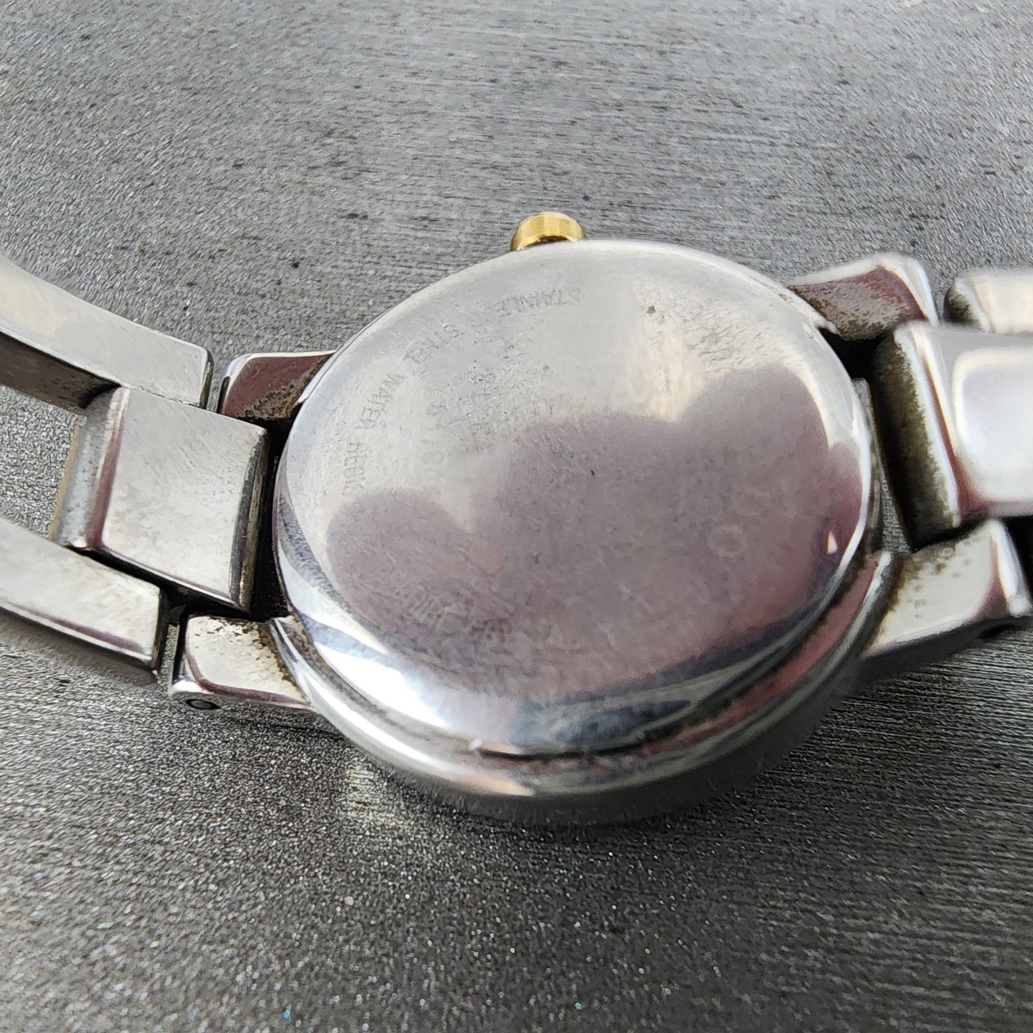 Movado Amorosa Watch Women 24mm Black Dial Two Tone Round 81 E4 1842 New Battery9