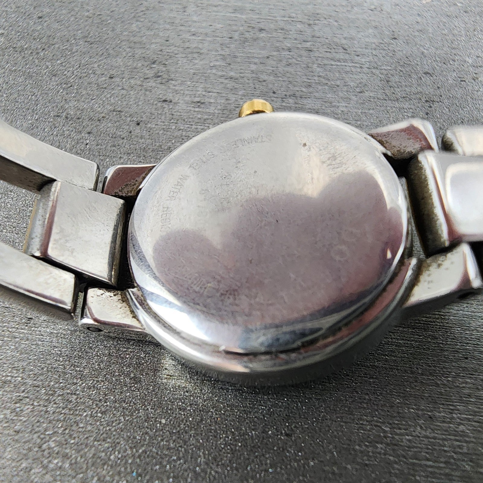 Movado Amorosa Watch Women 24mm Black Dial Two Tone Round 81 E4 1842 New Battery9