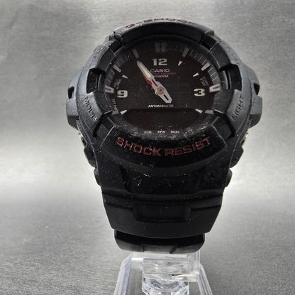 Casio G-Shock G-100 Watch Men 47mm Black Red Analog Digital 5158 PARTS6