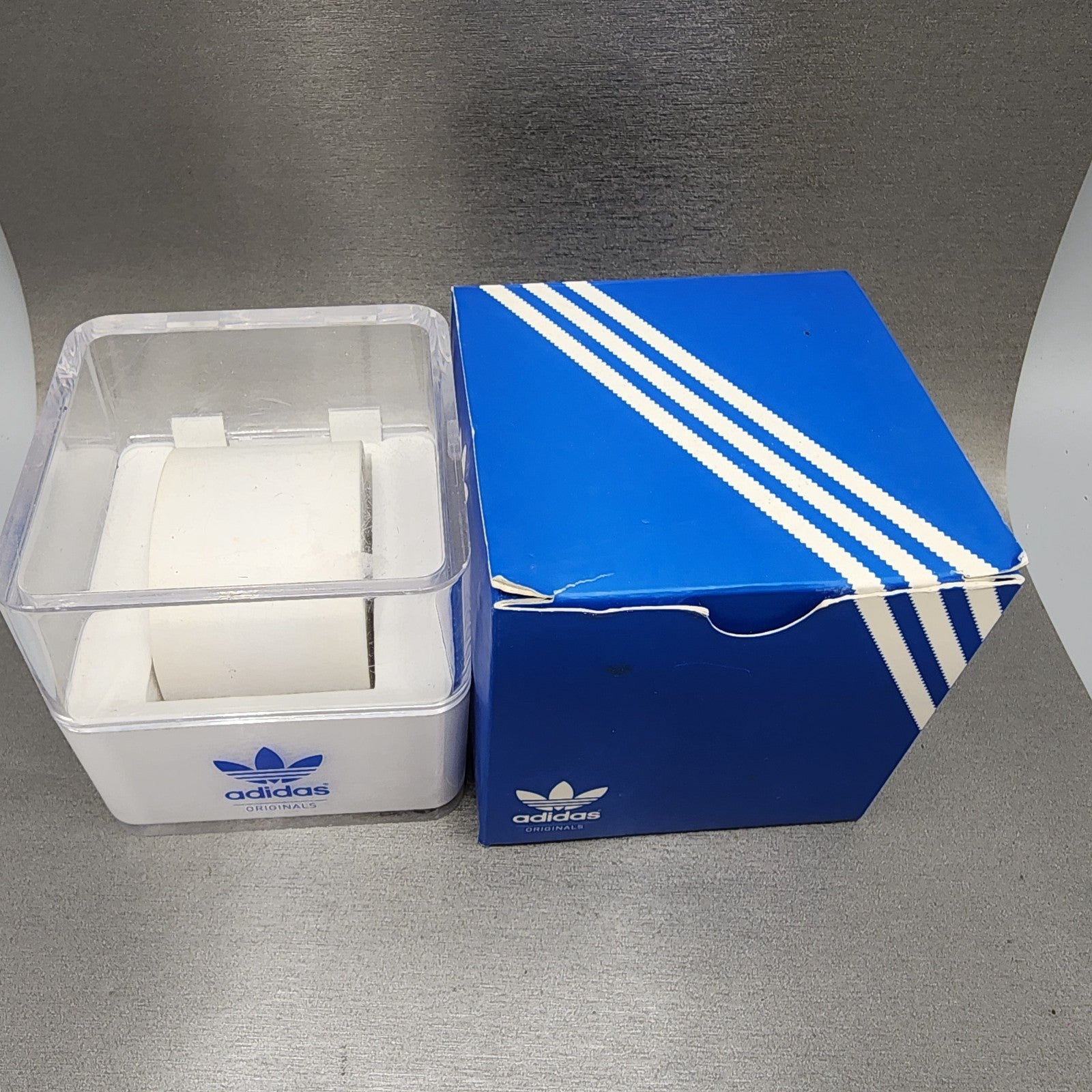 Adidas Santiago Watch Men 42mm Blue Dial White Tone Round ADH3195 New Battery13