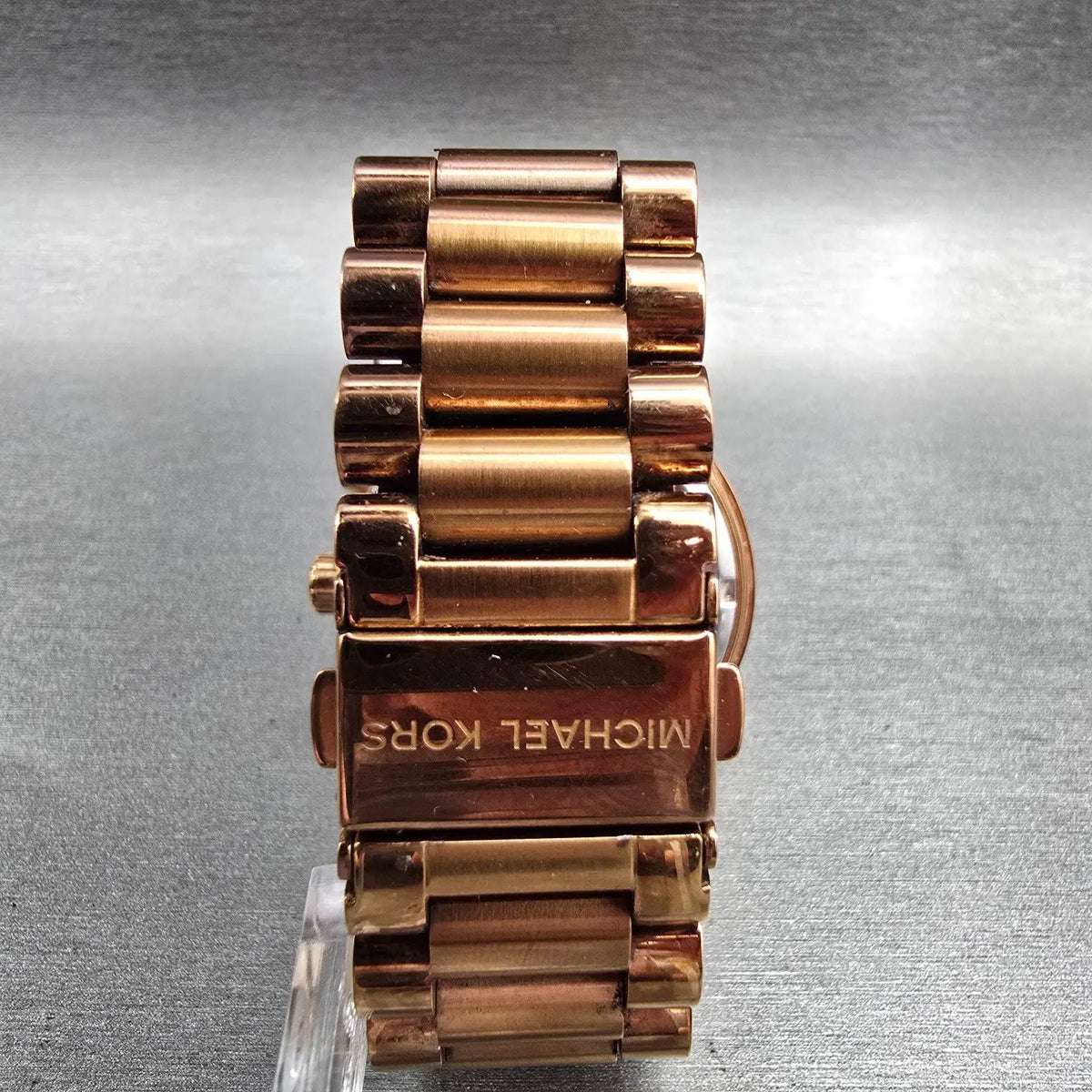 Michael Kors Cooper Watch Women 40mm White Dial Rose Gold Chrono MK-5929 New Bat7