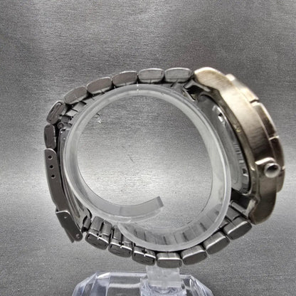 Timex Ironman Triathlon Watch Men 40mm Steel Alarm Chronograph Round New Battery8