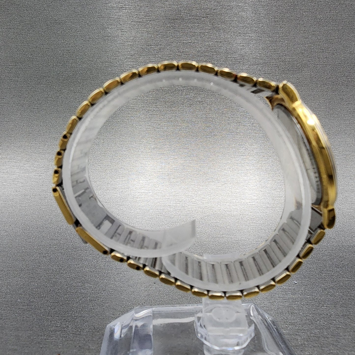 Yves Saint Laurent Watch Women 29mm Champagne Dial Two Tone Round New Battery8