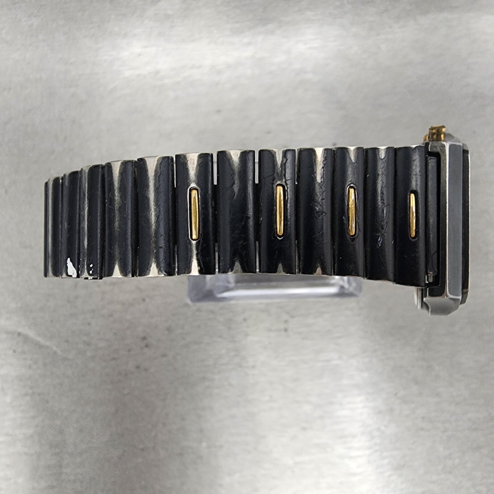 Seiko Watch Men 32mm Black Dial Black Tone Analog Digital H4615030 New Battery9