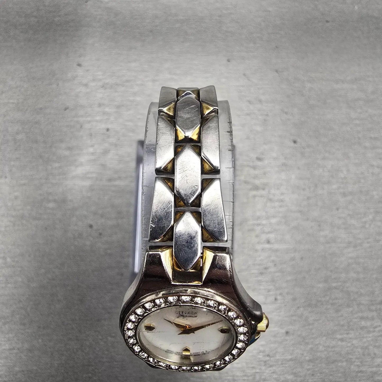 Citizen Elegance Watch Women 21mm MOP Dial Two Tone Gemmed 5920-S78992 New Batt4
