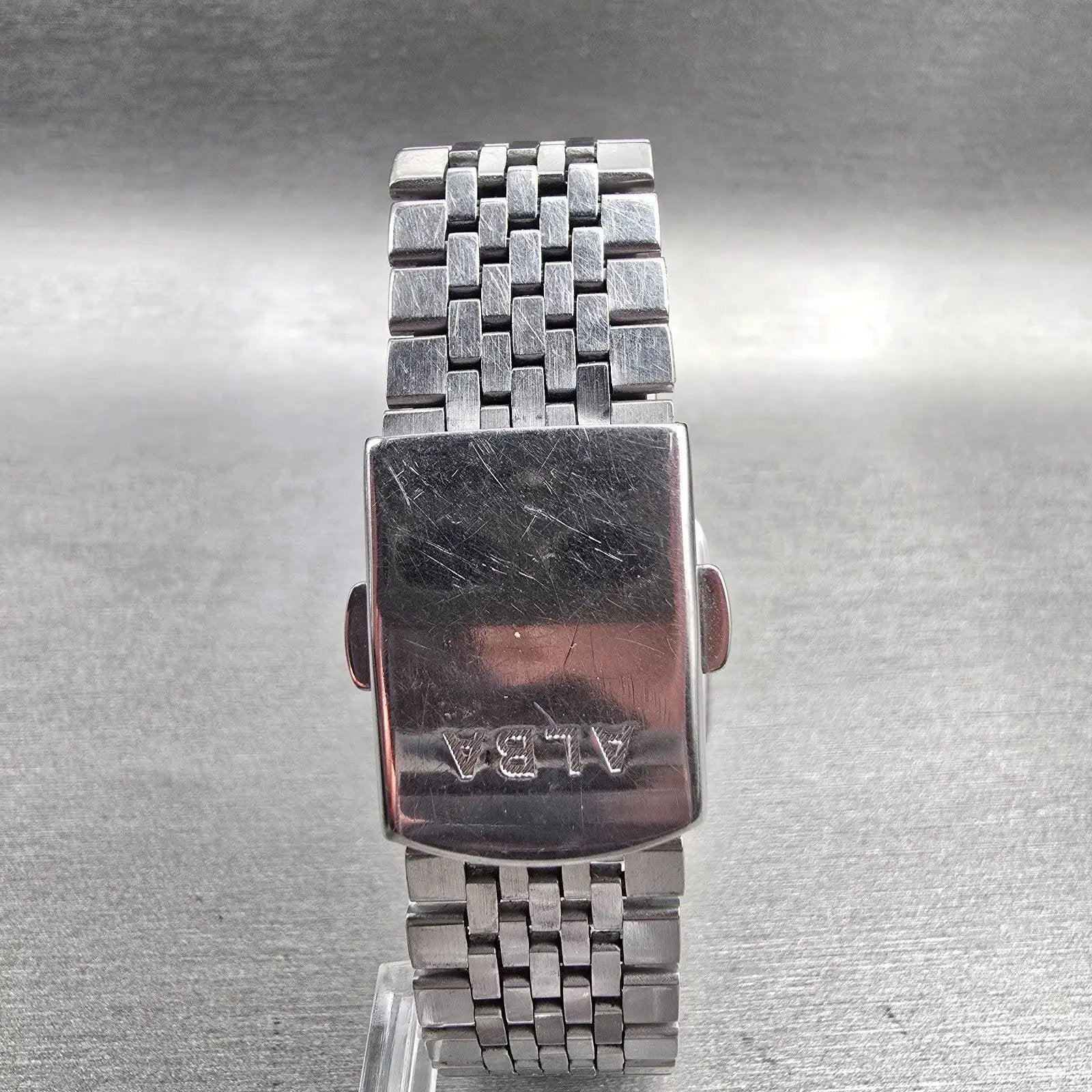 Seiko Alba Watch Men 32mm Silver Dial Silver Tone Daydate 7N33-K003 New Battery7