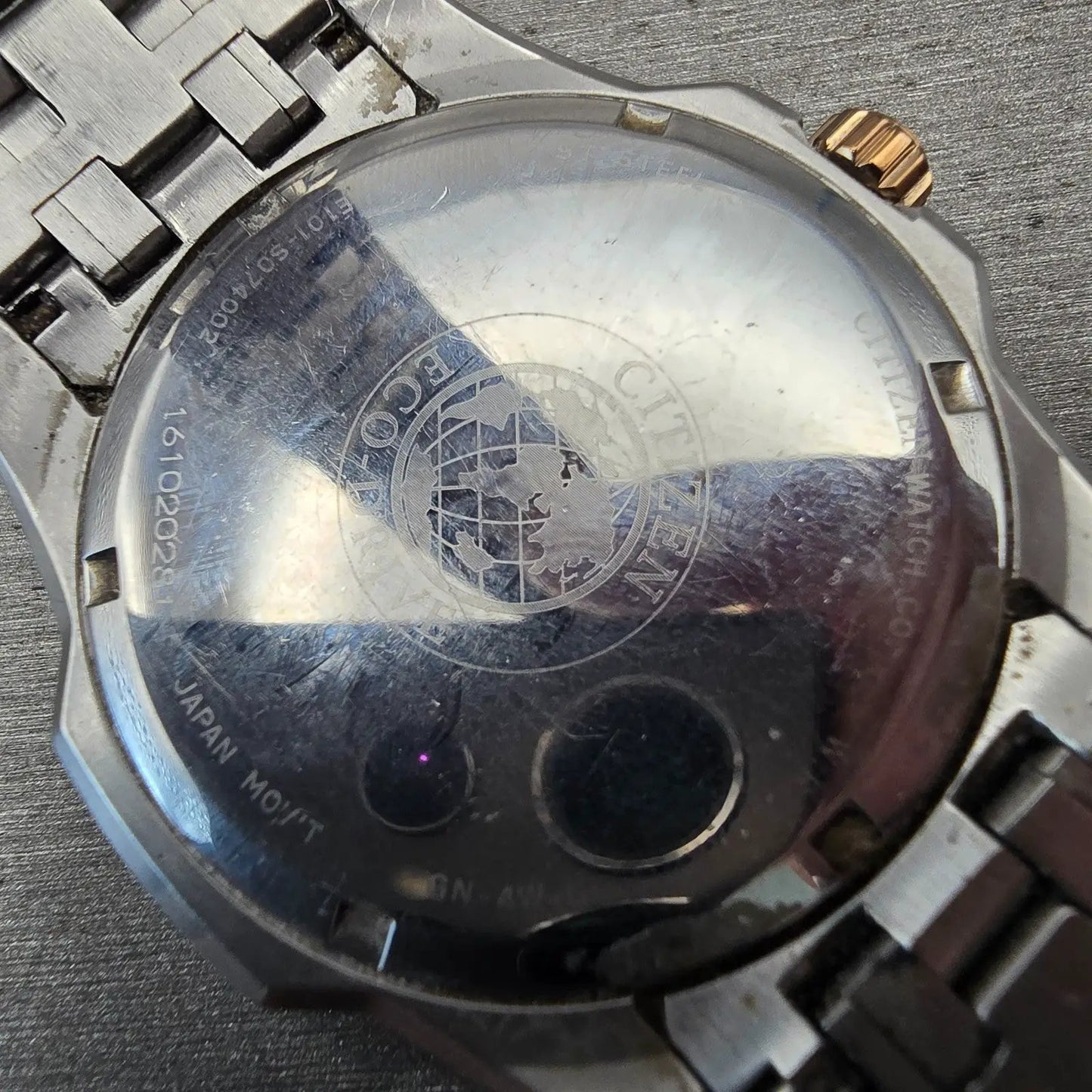 Citizen Eco-Drive Watch Men 42mm Silver Dial Silver Daydate E101-S074002 Works10