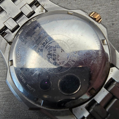 Citizen Eco-Drive Watch Men 42mm Silver Dial Silver Daydate E101-S074002 Works10