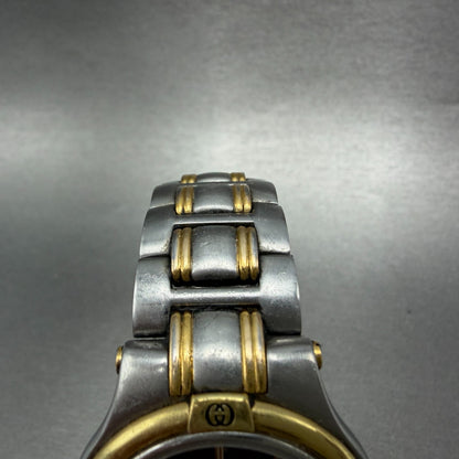 Gucci 9040M Watch Men 35mm Gray Dial Two Tone Date NO BACK PARTS New Battery5