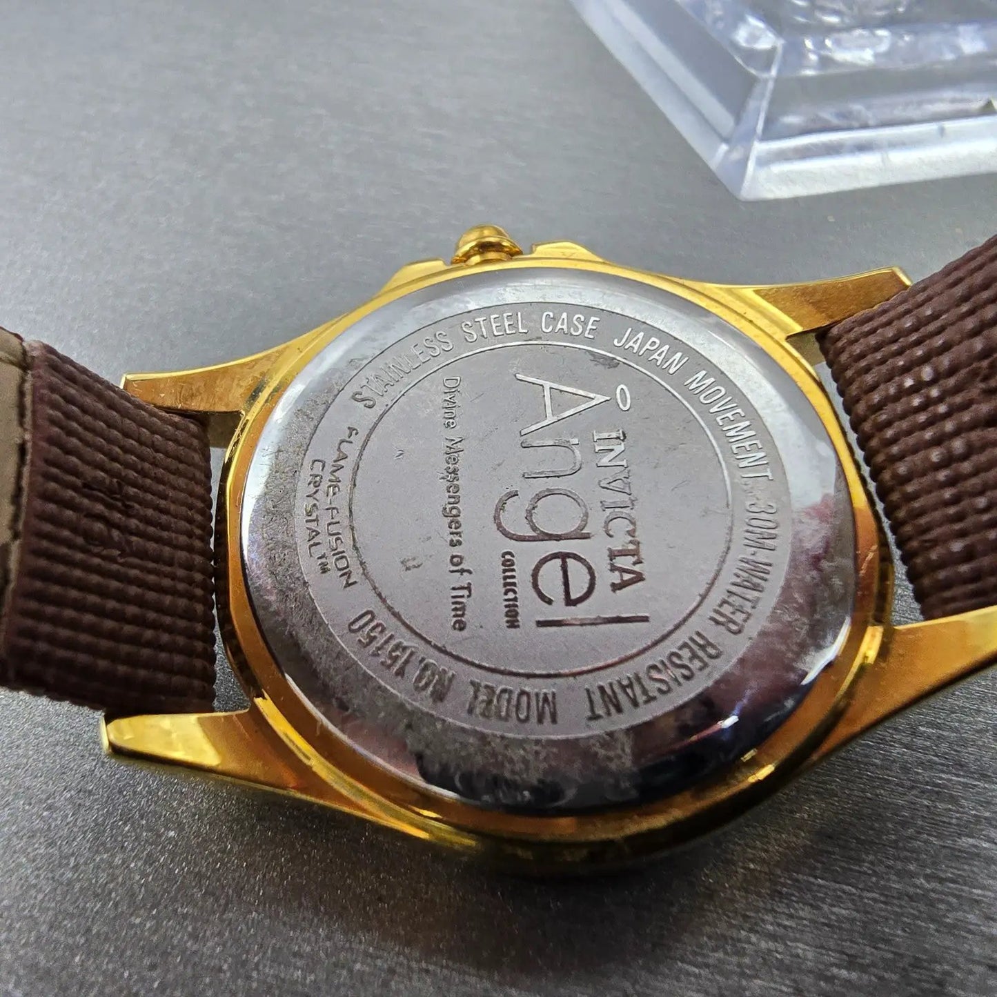 Invicta Angel Watch Women 33mm Champagne Dial Gold Tone Round 15150 New BatteryM9