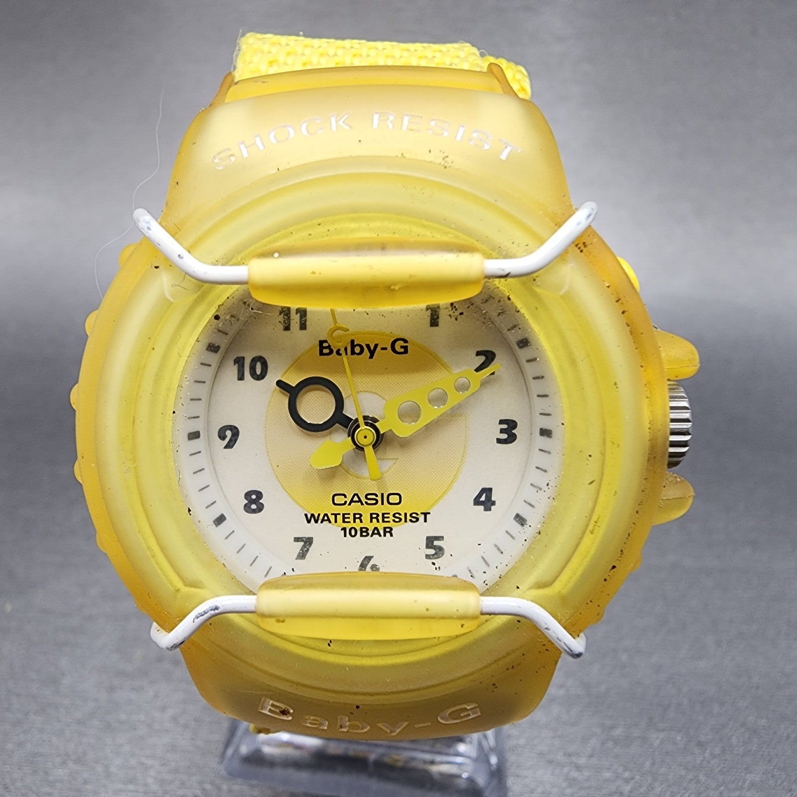 Casio BabyG BG11 Watch Women 40mm White Dial Clear Tone Round New Battery BA10