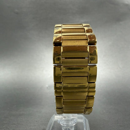 Bulova Tank Watch Men 27mm Black Dial Gold Tone Rectangle 97F50 New battery8