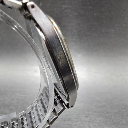 Seiko Watch Men 30mm White Dial Silver Tone Oval 7830-5210 JDM PARTS4